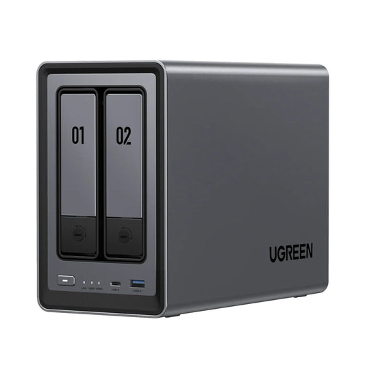 UGreen NASync DXP2800 2 Bay NAS with Seagate Ironwolf NAS 16TB SATA Hard Drive V2 Bundle (2x 8TB)