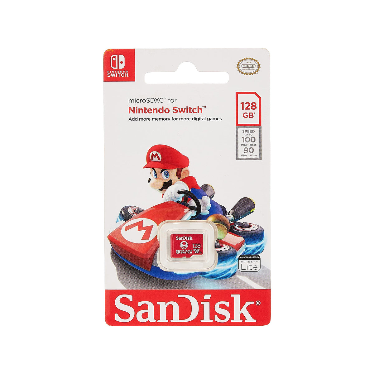SanDisk microSDXC UHS-I Card 128GB for Nintendo Switch - Mario Edition