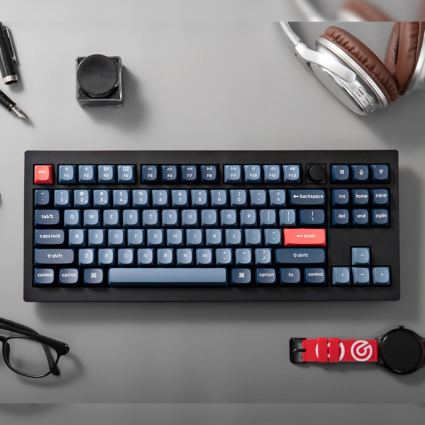 Keychron V3 Max QMK/VIA 80% Wireless Custom Mechanical Keyboard (Banana Switch) – Carbon Black