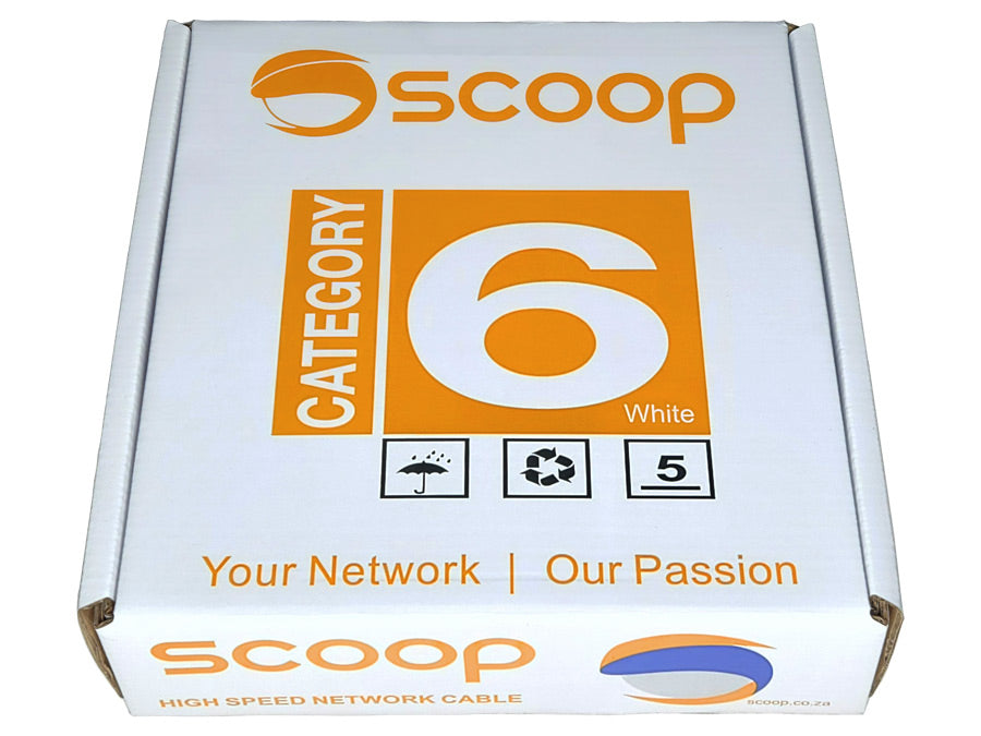 Scoop 100m Box Cat6 CCA Grey UTP Cable
