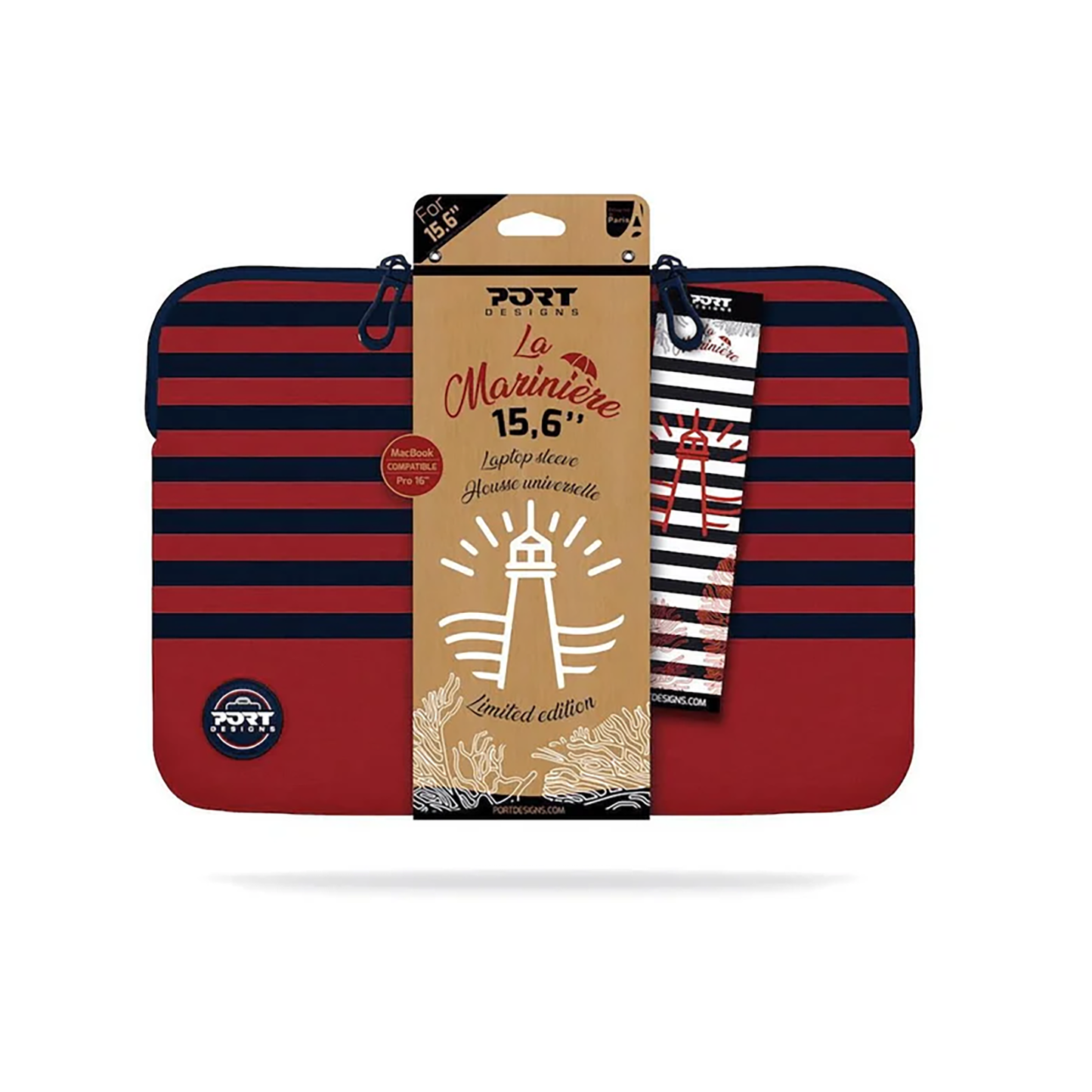 Port La Mariniere 15.6" Red Sleeve