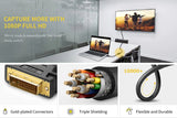 UGREEN DVI to HDMI Cable Adapter 15cm | Male to Female | 1080p Full HD – Black