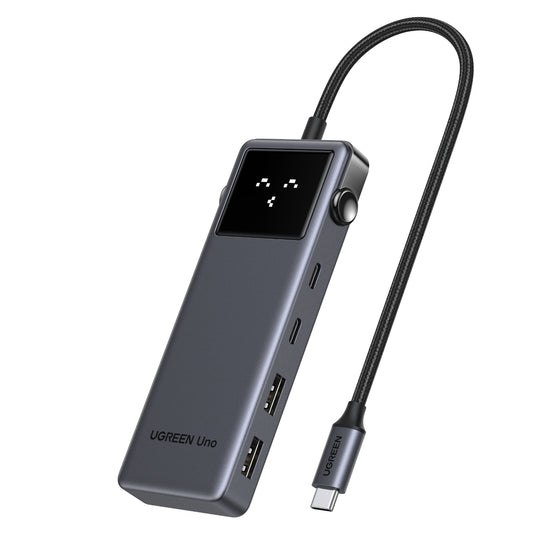 UGREEN 6-in-1 Type-C Hub with 4K HDMI, 100W PD and 10Gbps USB Ports – Grey