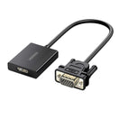UGREEN VGA to HDMI Converter | Male to Female | 1080P Full HD – Black