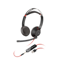 Poly Blackwire 3320 Stereo Microsoft Teams Certified USB-C Headset +USB-C/A Adapter