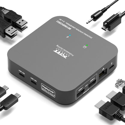 Port Connect Multi-port USB Type-C 2x4K Office Docking Station