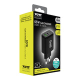 Port Connect 65W GaN Type-C and USB-A Fast Charger