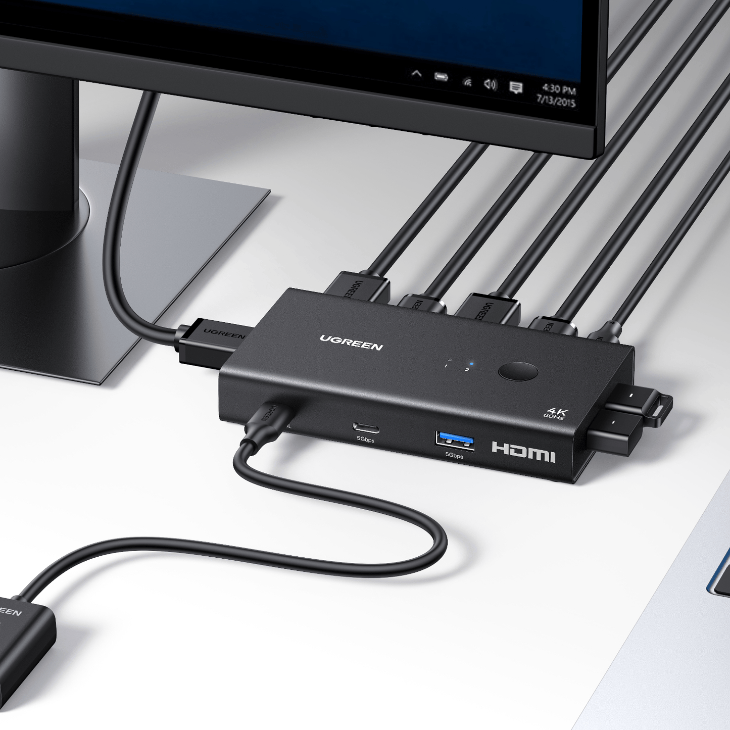 UGreen HDMI 2.0 KVM Switch 2-In-1 Out
