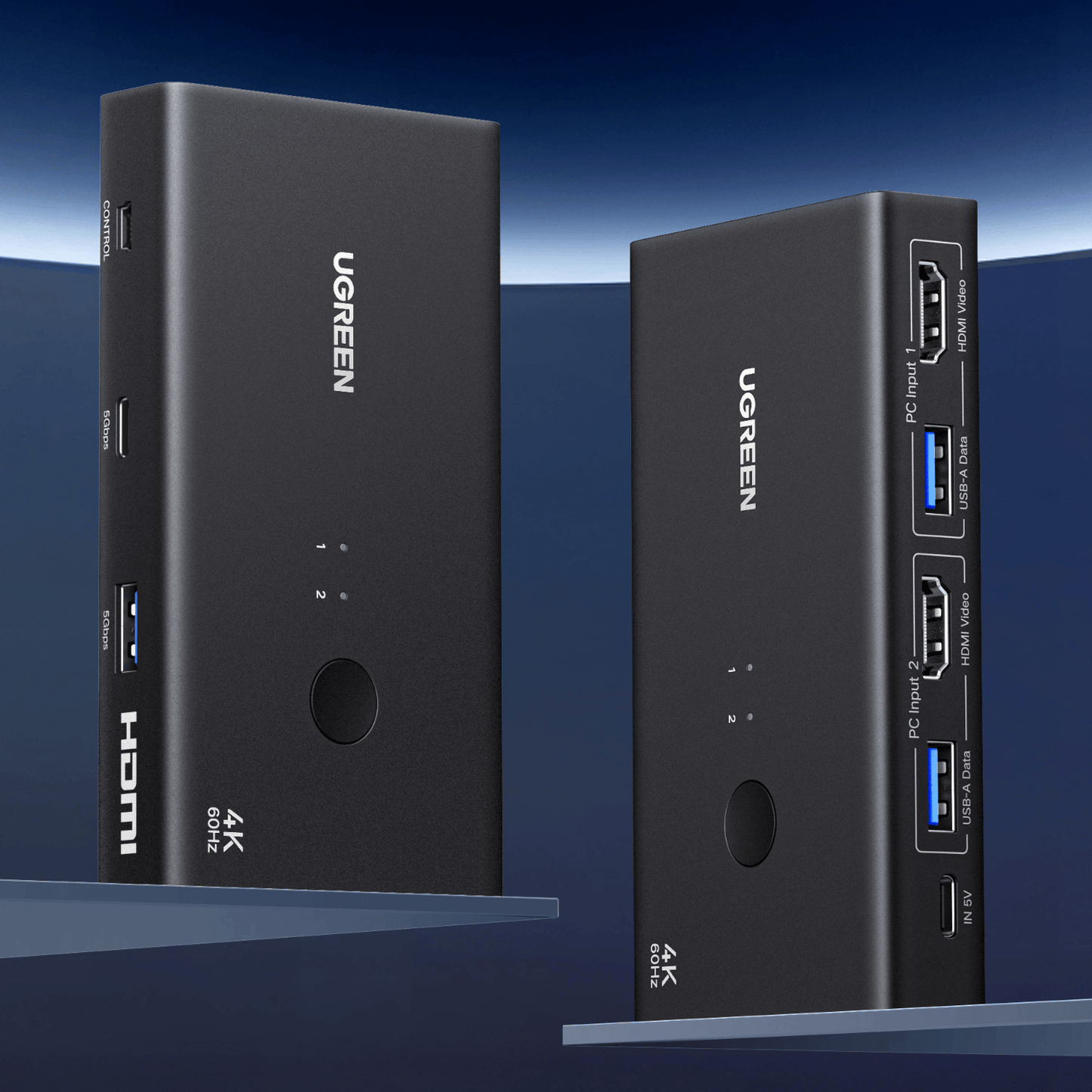 UGreen HDMI 2.0 KVM Switch 2-In-1 Out