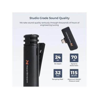 NearStream AWM10T-P AI Noise-Canceling Mini Wireless Microphones