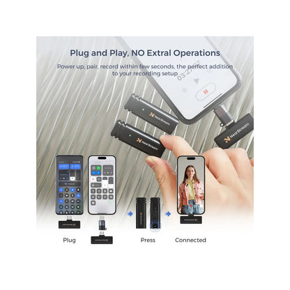 NearStream AWM10T-P AI Noise-Canceling Mini Wireless Microphones