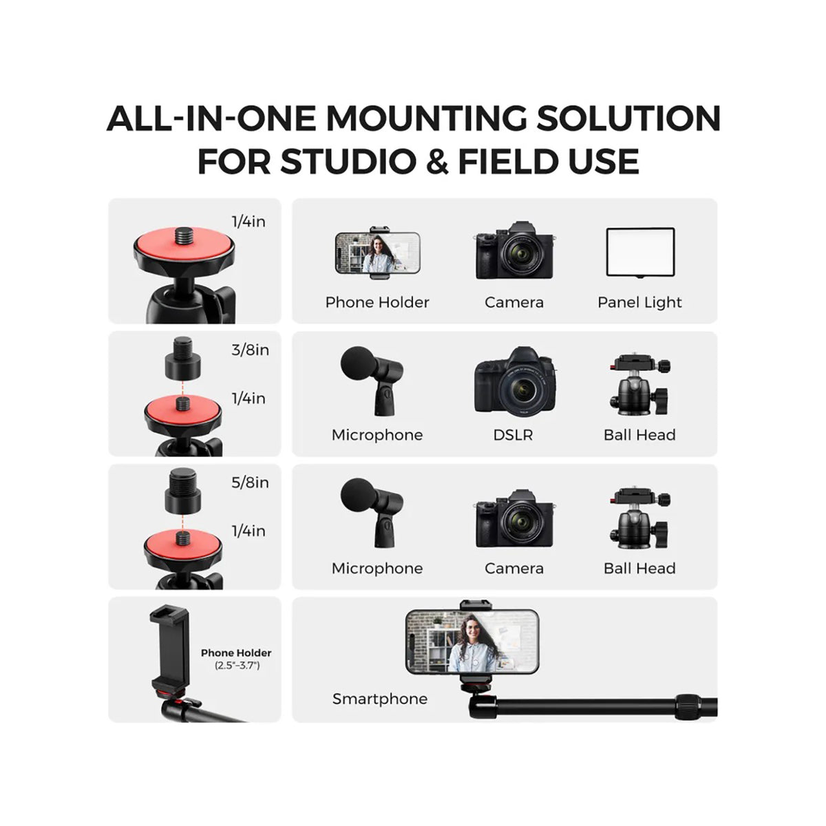 NearStream ST40 Camera Desk Mount with Dual Telescopic Arms