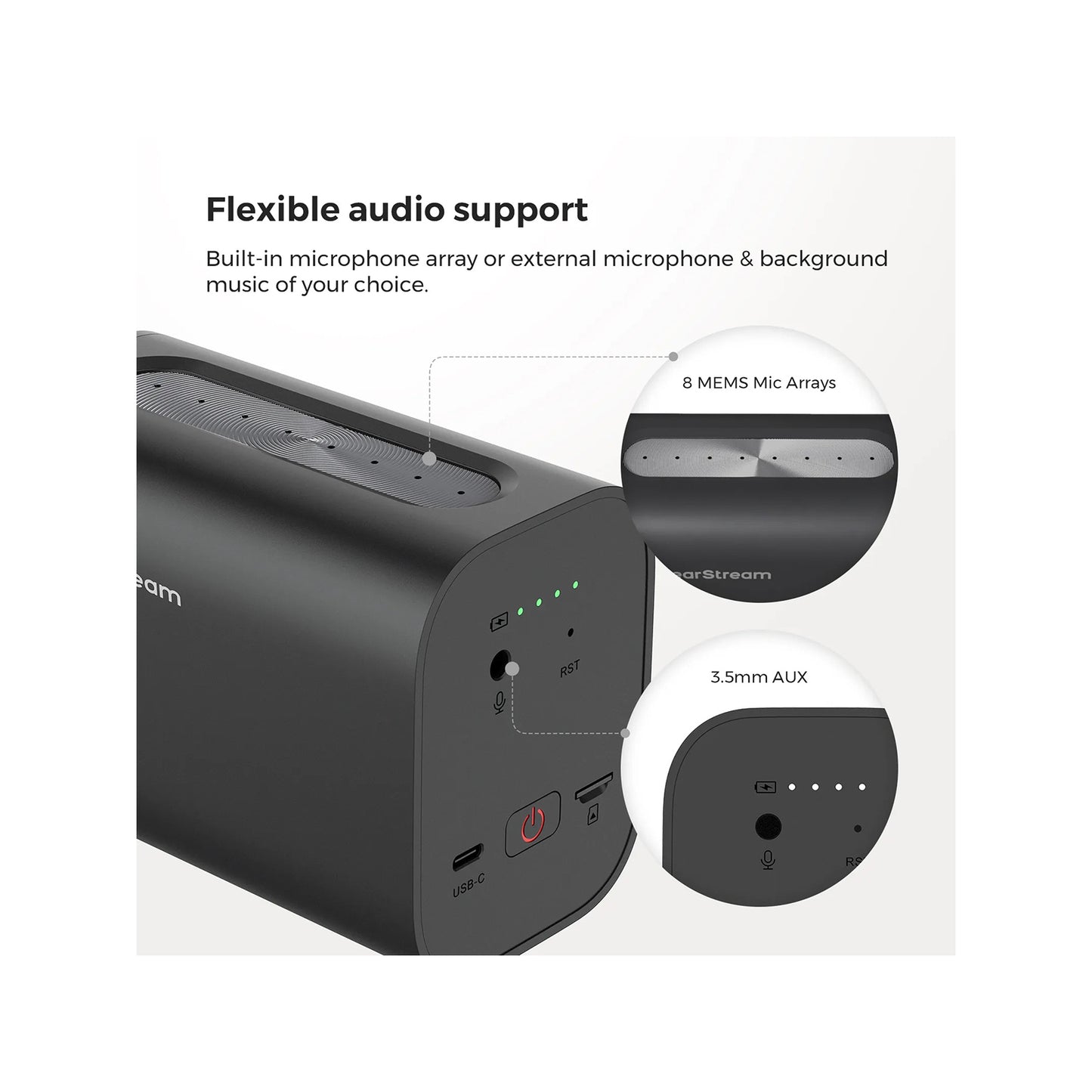 NearStream VM46 4K Innovative AI-Powered Wireless Streaming Camera