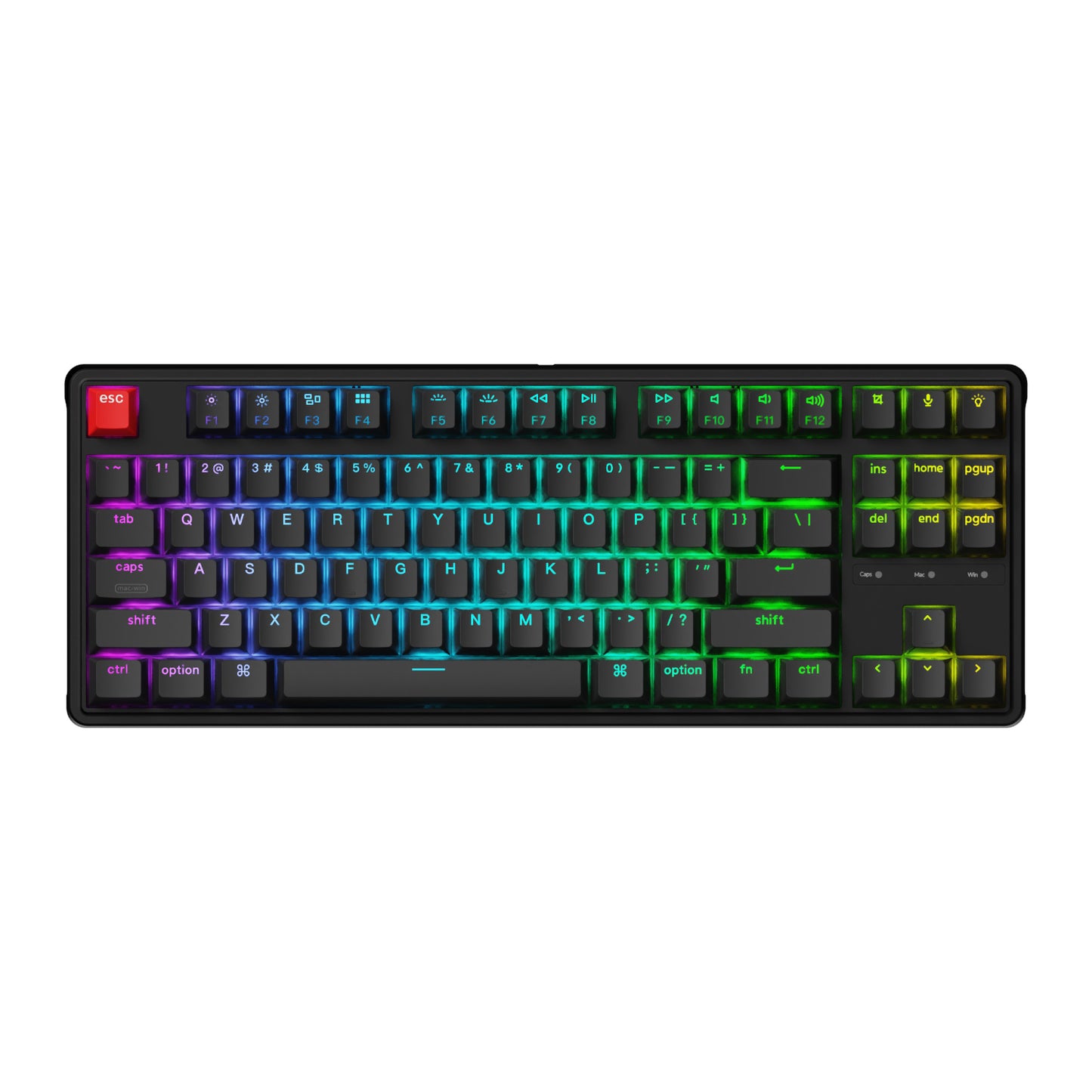 Keychron C3 Pro 8K QMK RGB Wired Mechanical Keyboard (80% Layout, Red Super Switch Hot-Swappable)