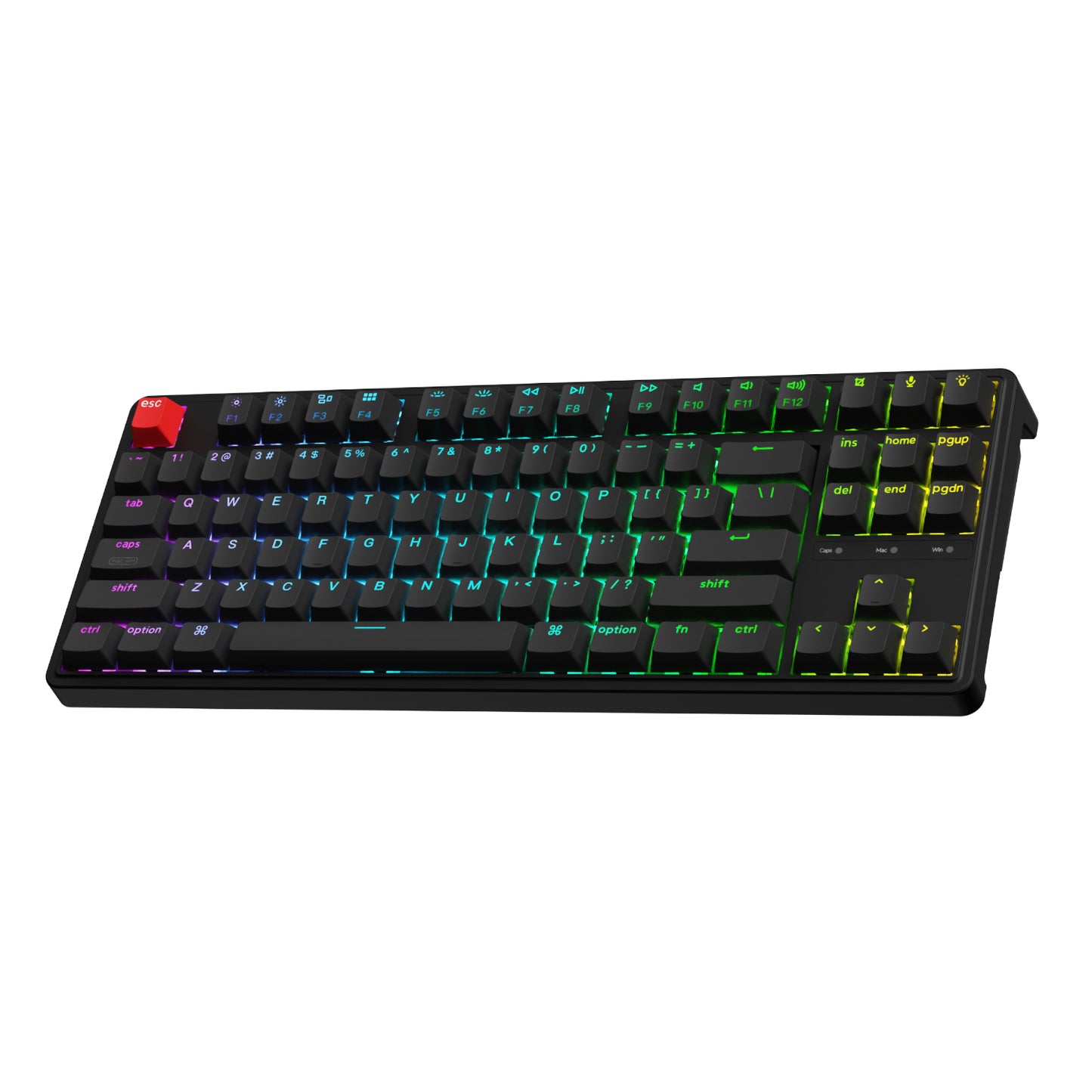 Keychron C3 Pro 8K QMK RGB Wired Mechanical Keyboard (80% Layout, Red Super Switch Hot-Swappable)