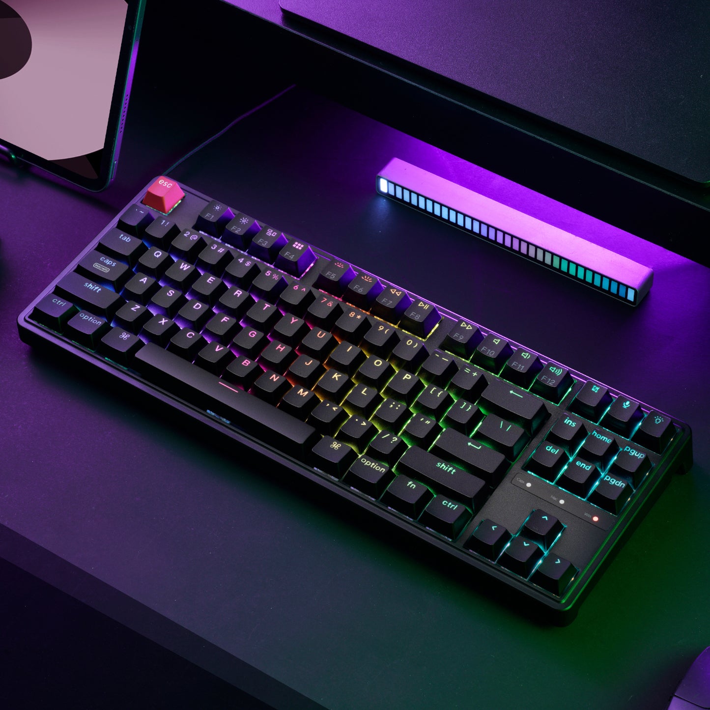 Keychron C3 Pro 8K QMK RGB Wired Mechanical Keyboard (80% Layout, Red Super Switch Hot-Swappable)