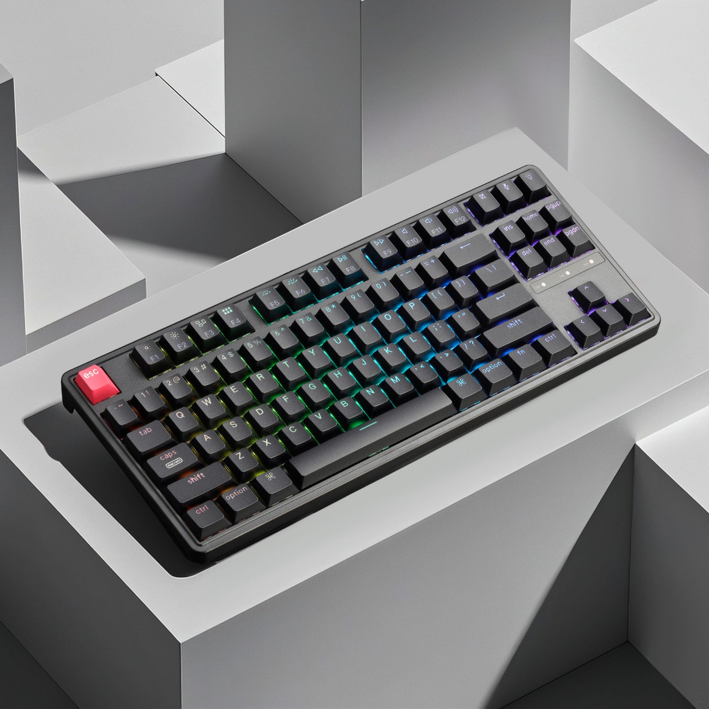 Keychron C3 Pro 8K QMK RGB Wired Mechanical Keyboard (80% Layout, Red Super Switch Hot-Swappable)