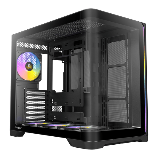 Antec C5 CURVED ARGB ATX | Micro-ATX | ITX ARGB Dual Chamber Mid-Tower Gaming Chassis - Black