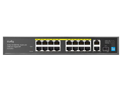 Cudy 16 Port Fast Ethernet PoE 190W 2 Gigabit 1SFP Switch