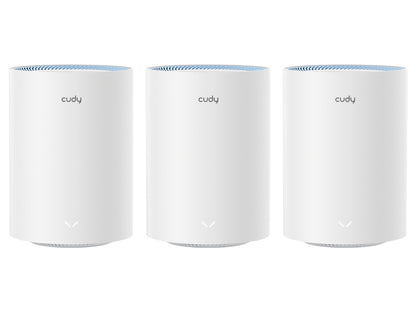 Cudy Dual Band WiFi 5 1200Mbps Fast Ethernet Mesh 3 Pack