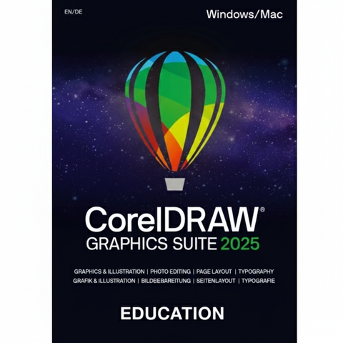 CorelDRAW Graphics Suite 2025 (Windows/Mac) - Lifetime - EDU