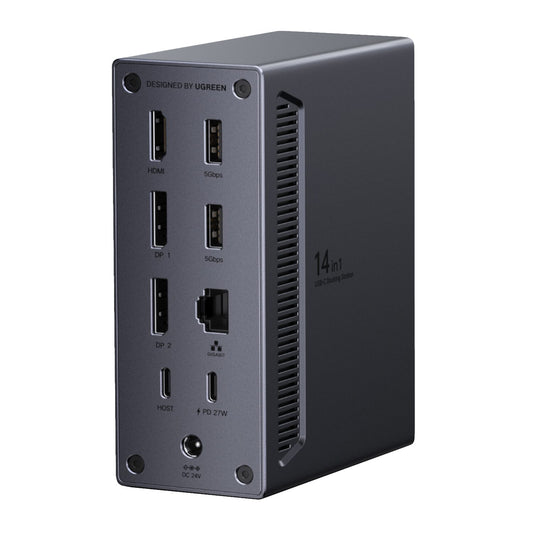 UGreen 14-in-1 USB Type-C TO USB/2x HDMI/DP/RJ45 Docking Station