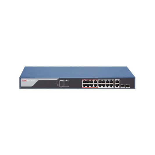 Hikvision L2 Smart Managed 16 100M POE 2X100MM Combo Port