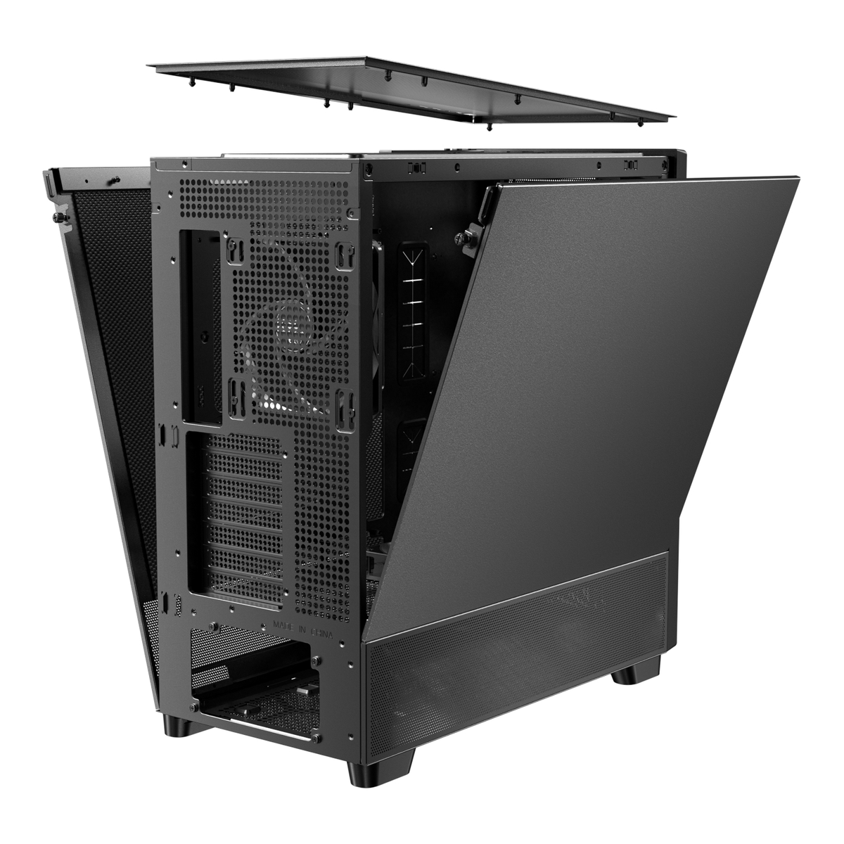 Antec FLUX SE E-ATX | ATX | Micro-ATX | ITX Mid-Tower Gaming Chassis Wood Front Panel- Black