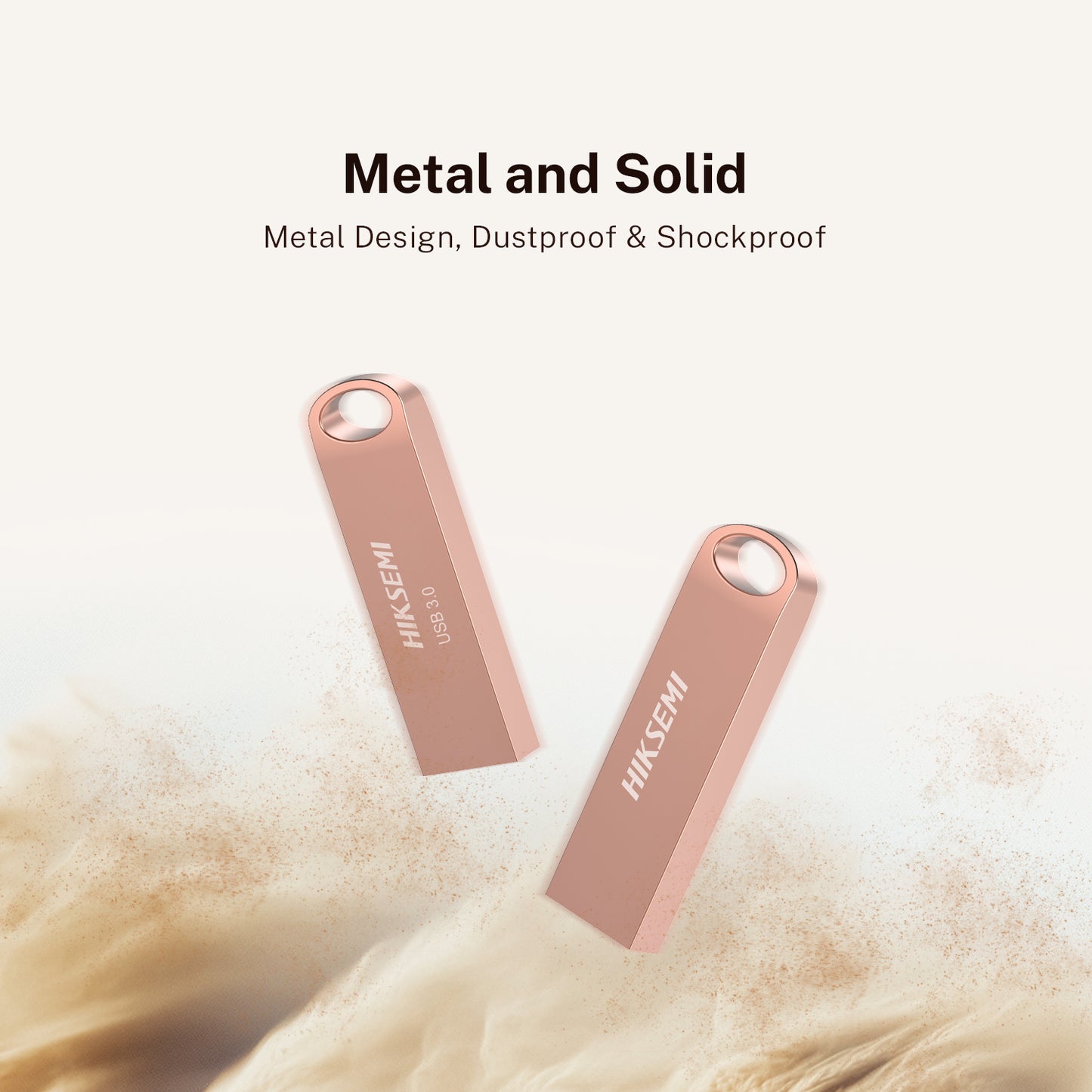 Hiksemi Essential 128GB USB3.0 Flash Drive - Rose Gold