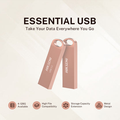 Hiksemi Essential 128GB USB3.0 Flash Drive - Rose Gold