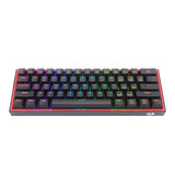Redragon K616 FIZZ Pro 61-Key RGB Mechanical Gaming Keyboard – Black (60%, RGB, Wireless/Wired, Hot-Swappable)