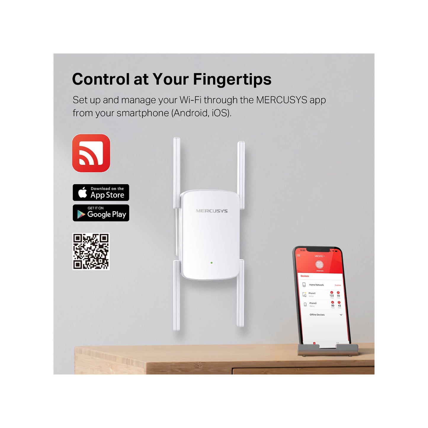 Mercusys AC1900 Wi-Fi 5 Range Extender