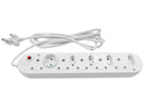 Multi Plug 5x16A 5x5A 3m Cord White