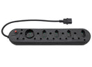 Multi Plug 5x16A 5x5A 0.5m IEC Cord Black