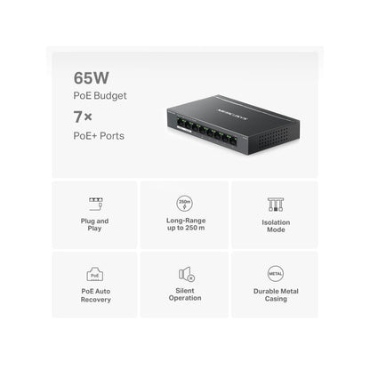 Mercusys 8 Port Gigabit Unmanaged POE Switch