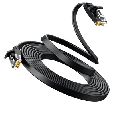 UGREEN NW102 Cat6 U/UTP Flat Ethernet Cable 1m - Black