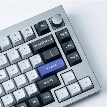 Keychron Double Shot KSA PBT Keycap Set - Dark Grey/White Smoke