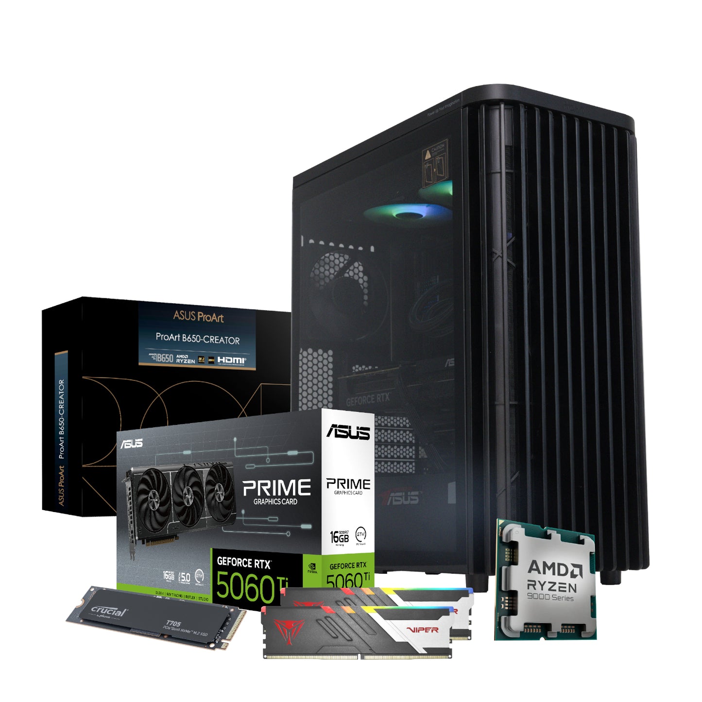 PCBuilder Ryzen 7 9700X MONET Windows 11 Creator PC