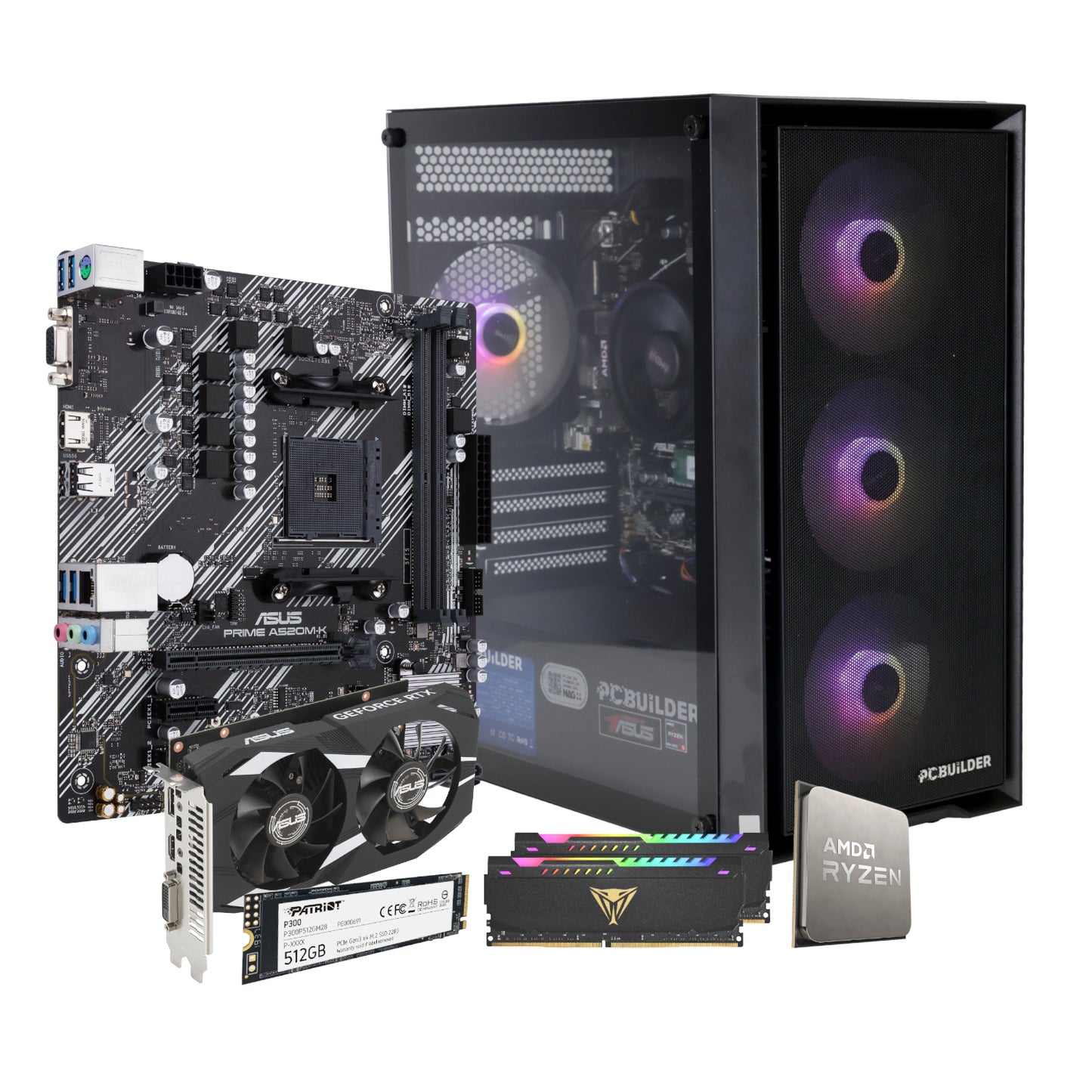 PCBuilder Ryzen 5 5500 STALKER Windows 11 Gaming PC