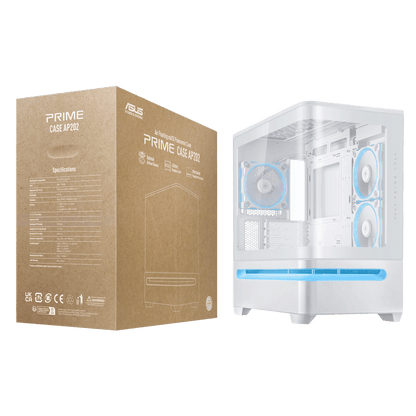 ASUS Prime AP202 ARGB mATX White Chassis