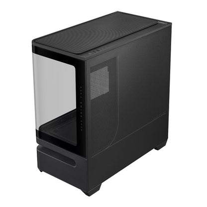 Asus Prime AP202 ARGB Curved Tempered Glass Micro-ATX Chassis – Black
