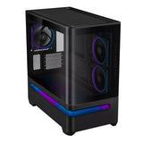 Asus Prime AP202 ARGB Curved Tempered Glass Micro-ATX Chassis – Black