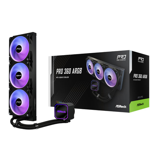 ASRock PRO 360 ARGB All-in-one Liquid CPU Cooler - Black