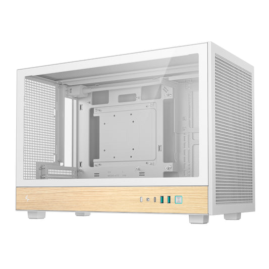 DeepCool CH260 Wood mATX Gaming Chassis White