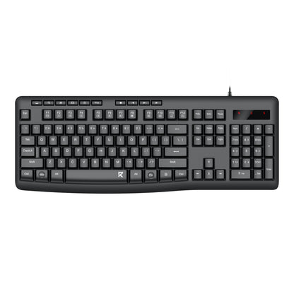 Redragon BK-7366 Full-size Ergonomic Wired Membrane Office Keyboard - Black