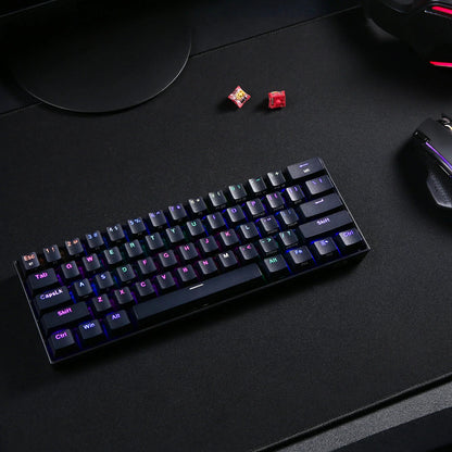 REDRAGON DRACONIC PRO Mechanical 61 Key|Bluetooth 5.0|RGB 9 Colour Modes|Rechargable Battery|Type-C Charging Cable Gaming Keyboard - Black