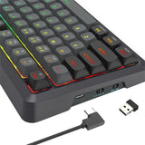 Redragon BRAGI PRO K688 98+1 Gasket Wireless Mechanical Keyboard (Triple Mode, RGB, Hot-Swappable, Cream Linear Switches)