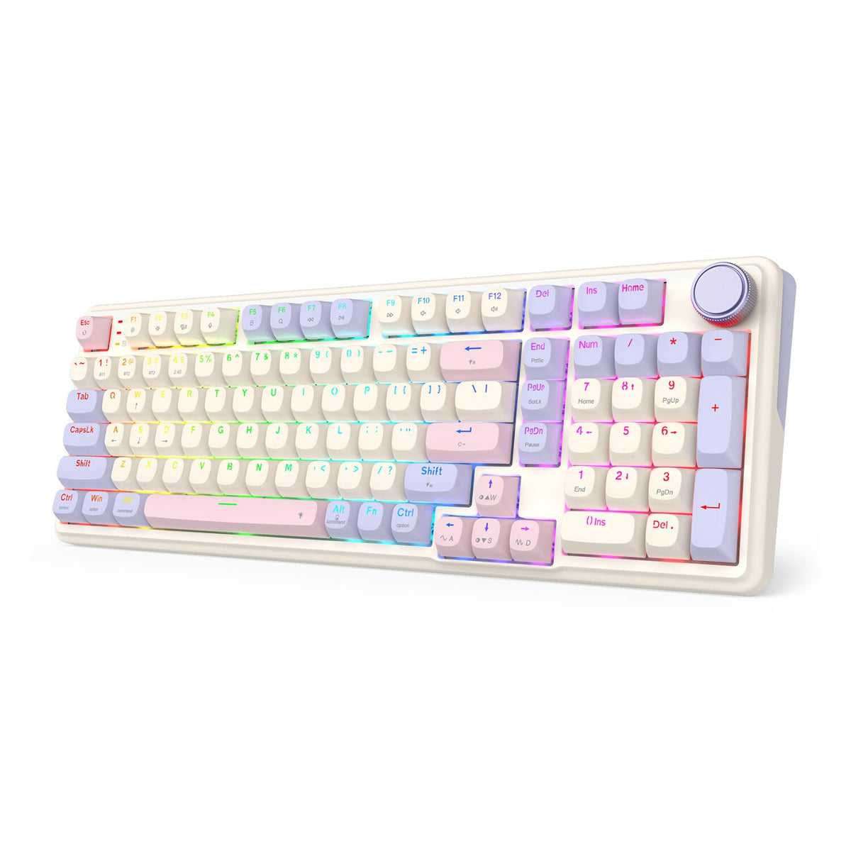 Redragon K768 EISA 100 RGB Wireless Gaming Keyboard - Lilac