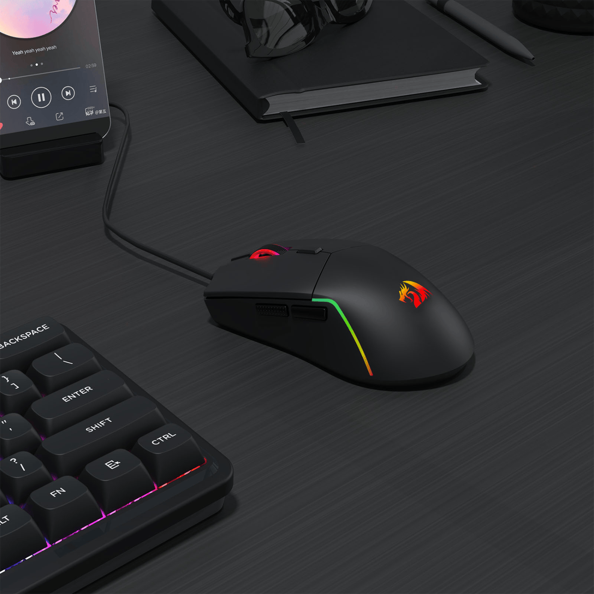 Redragon NAGA RGB 10000DPI Wired Gaming Mouse