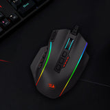 REDRAGON PERDICTION 4 12400DPI RGB MMO Ergo Gaming Mouse - Black